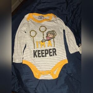 Harry Potter Gray and Yellow Kids Bodysuit